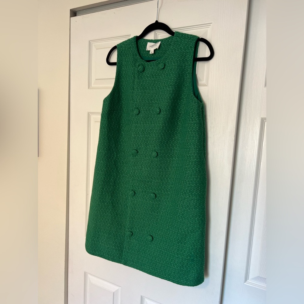 Pomander Place Emerald Green Bianca Tweed Dress